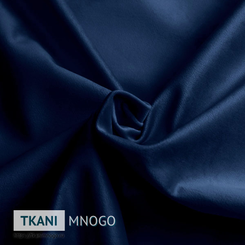 Фото ткани велюра “140” (однотонный синий)