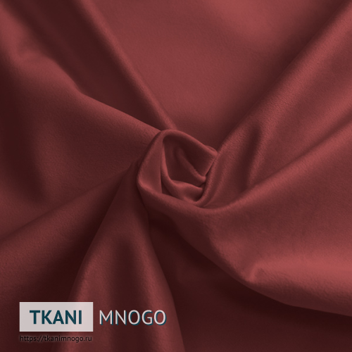 Фото ткани велюра “MR-35” (однотонный бордовый)